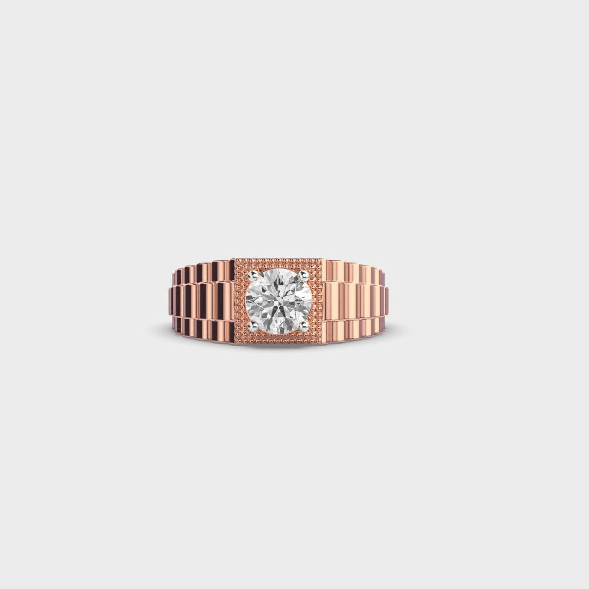 Isa Signet Diamond Band For Men - View 1