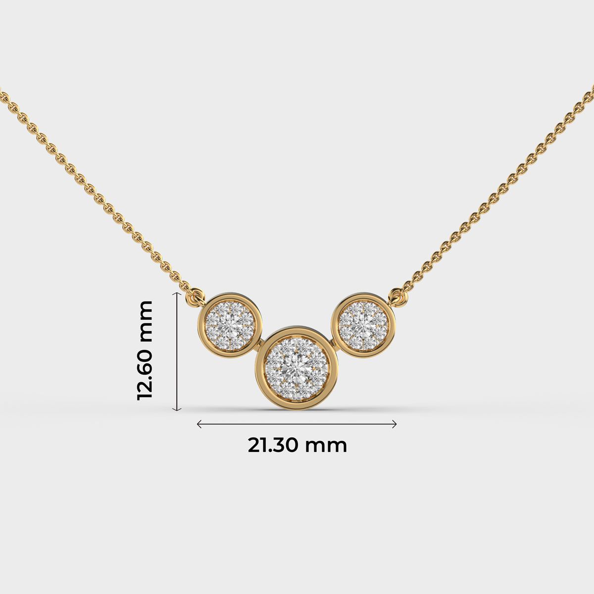 Eternal Circle of Three Diamond Necklace