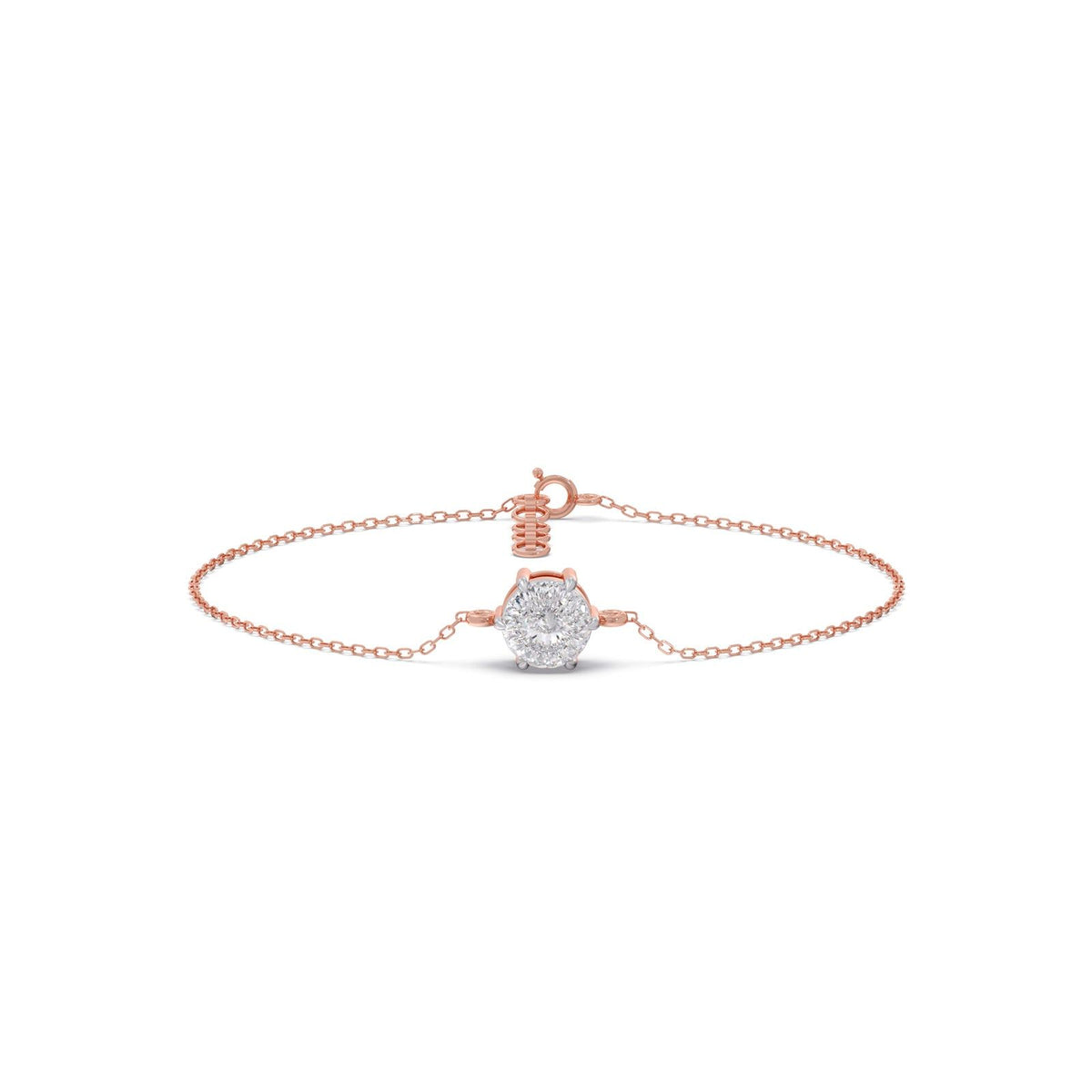 Portuguese Round Solitaire Chain Bracelet