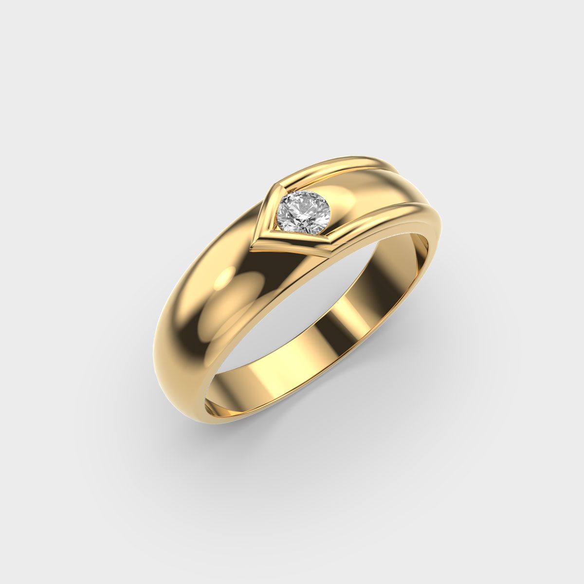 Modern Diamond Band Ring For Men - View 11