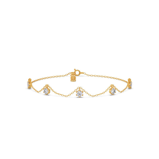 Classic Round Diamond Chain Bracelet