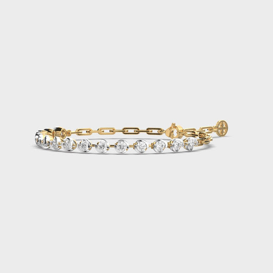 Crescent Cradle Sparkle Diamond Bracelet