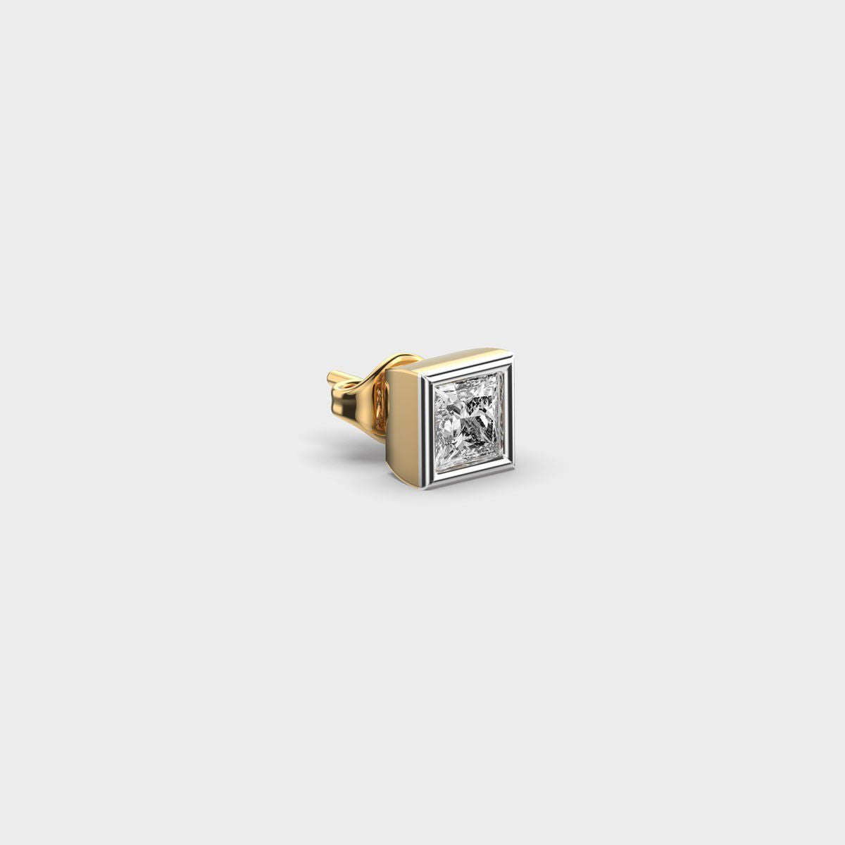 Cornerstone Square Diamond Stud for Men