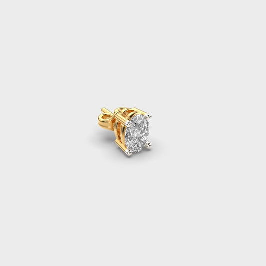 Flux Oval Diamond Studs For Men