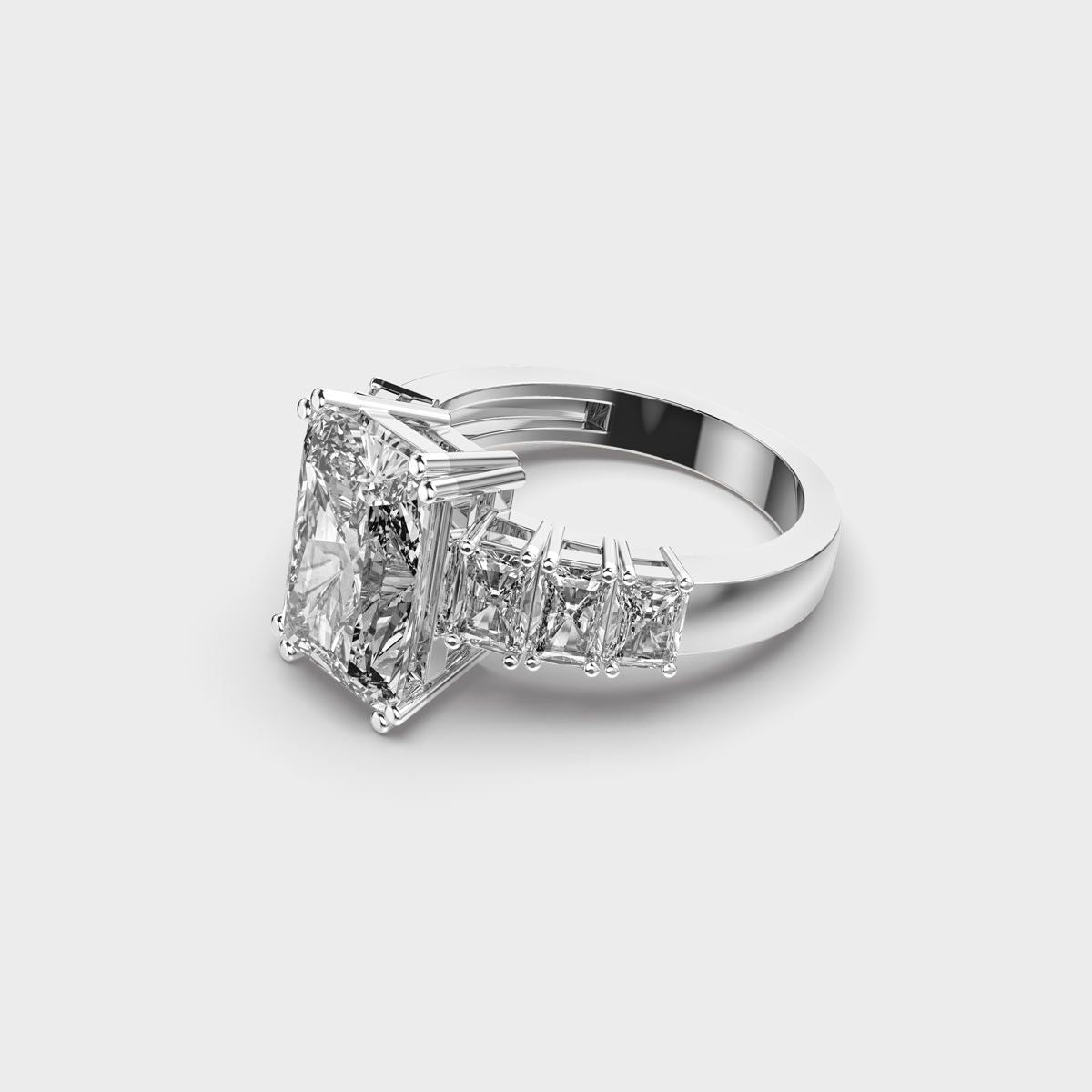 Manhattan Chic Radiant Cut Diamond Ring - View 11