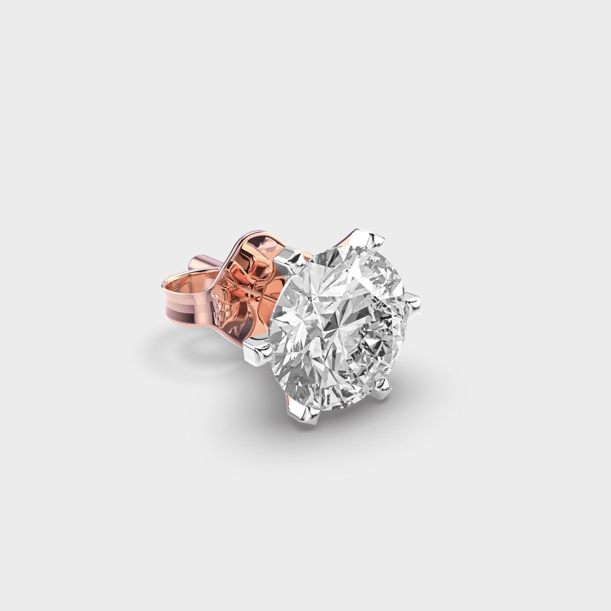 Round Ray Round Diamond Men Stud