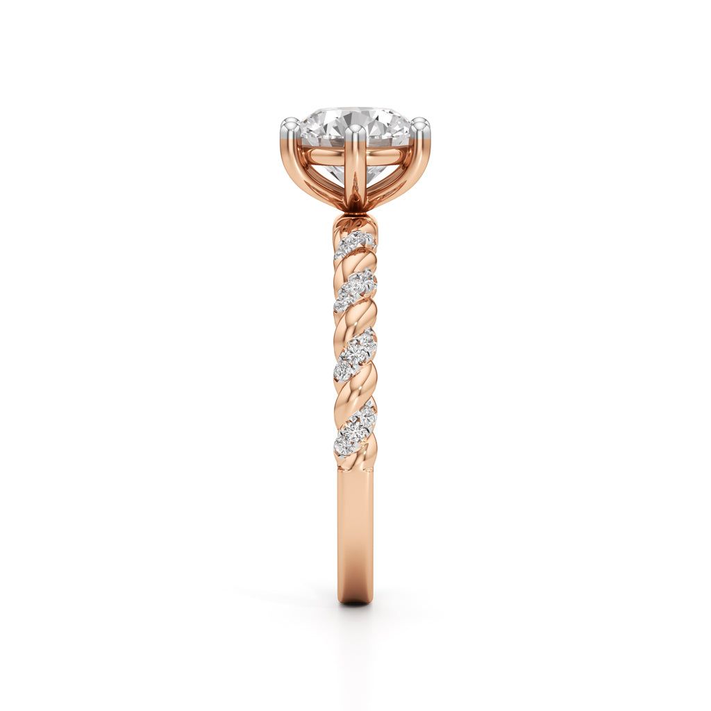 Twist of Eternity Solitaire Ring