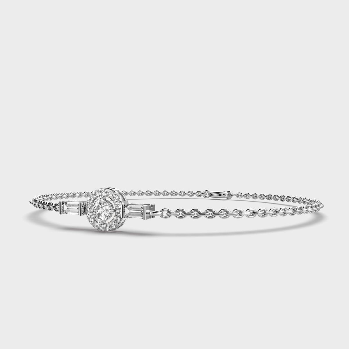 Round and Baguette Everyday Bracelet