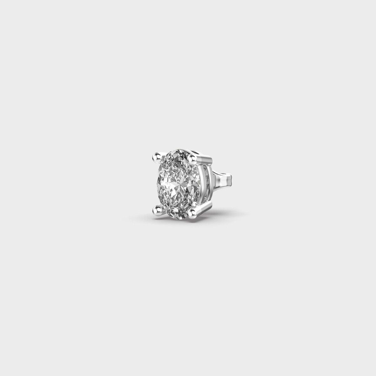 Noble Diamond Oval Stud for Men