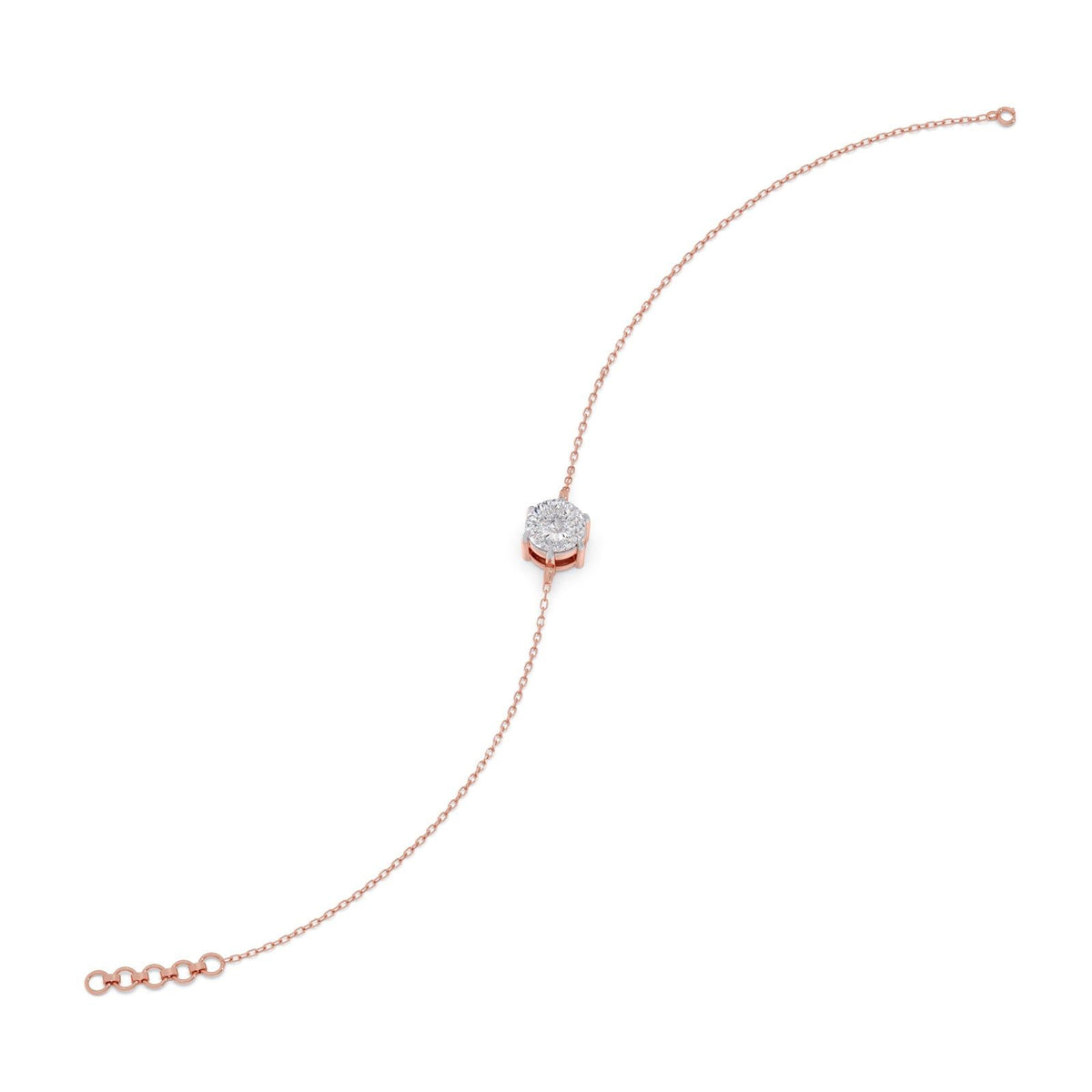 Portuguese Round Solitaire Chain Bracelet