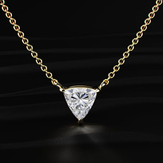 Trillion Cut Solitaire Necklace