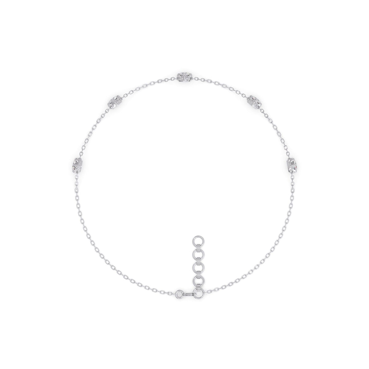 Classic Round Diamond Chain Bracelet