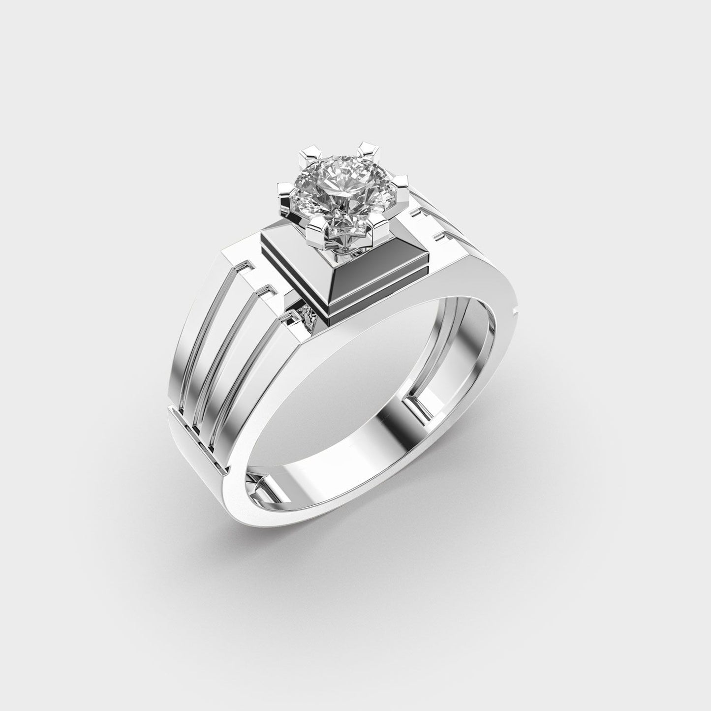 Zenith Shine Diamond Ring For Men - View 7