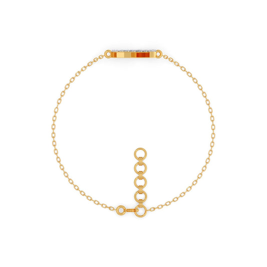 Pink Stardust Moon Diamond Kids Bracelet