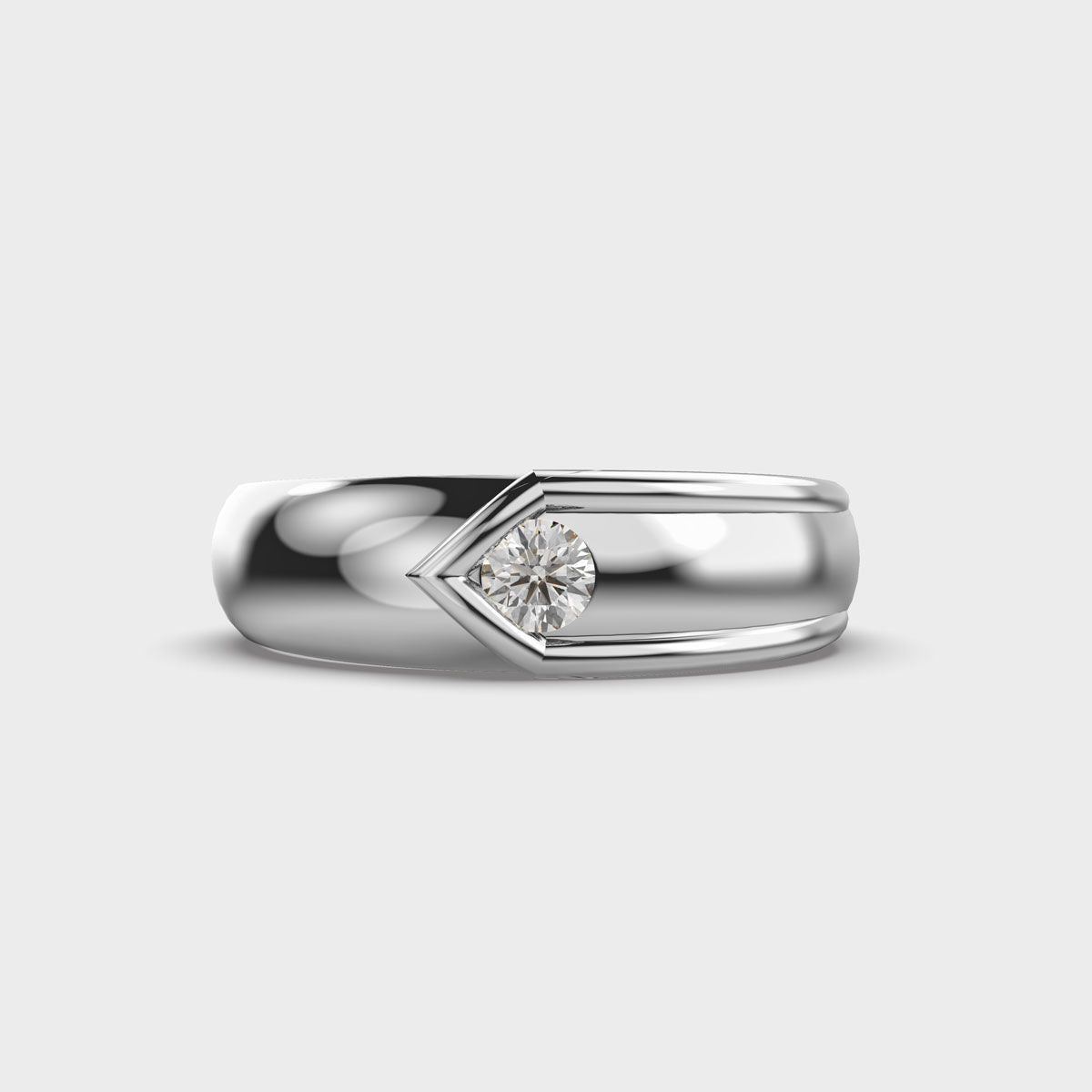 Modern Diamond Band Ring For Men - View 6
