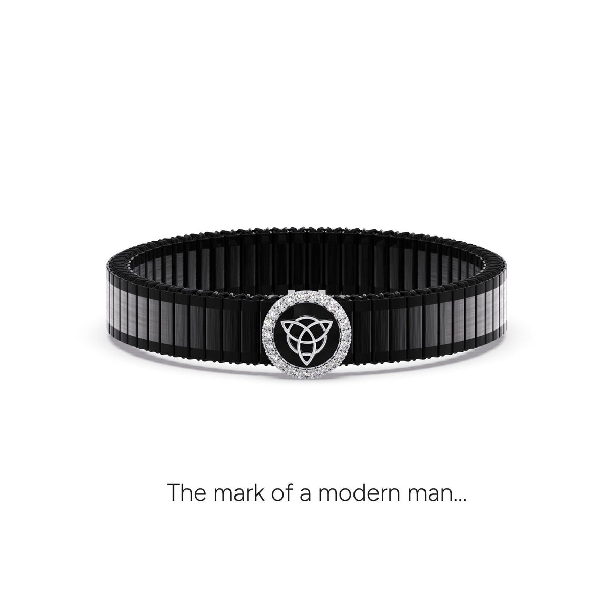 Triquetra Orbit Diamond Men's Bracelet