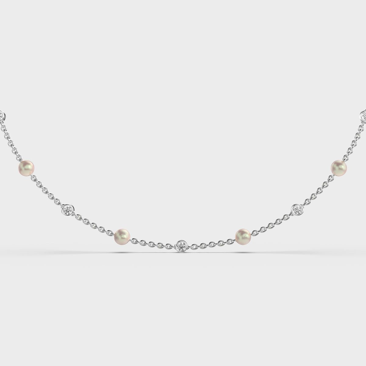 Elegant Pearl and Diamond Necklace