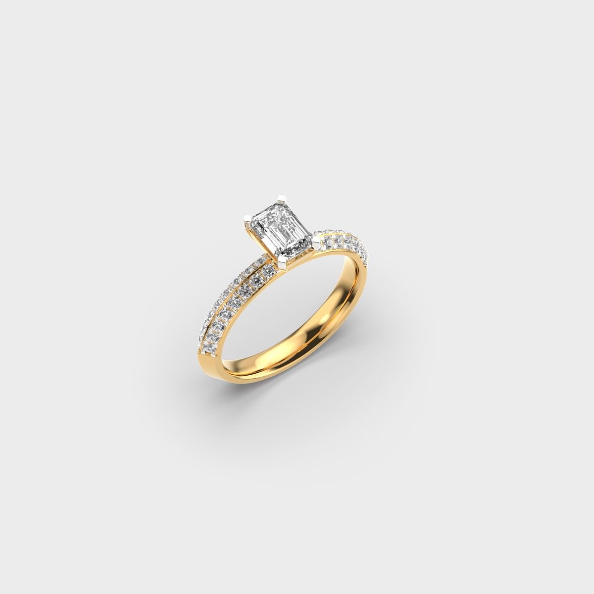 Emerald Essence Diamond Ring - View 3