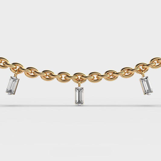 Golded Thread Diamond Bracelet