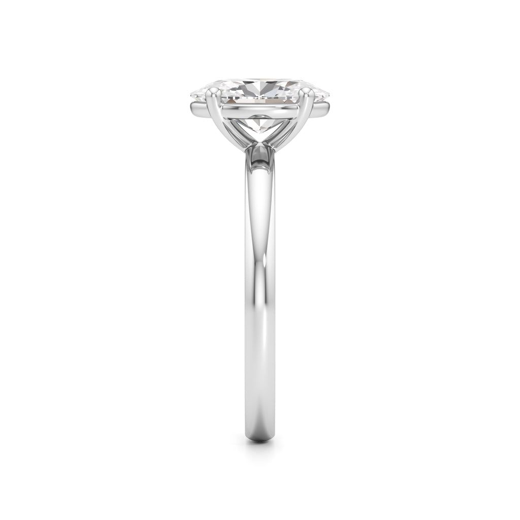Classic Oval Diamond Solitaire Ring