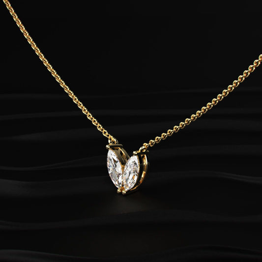 Marquise Shape Diamond Necklace