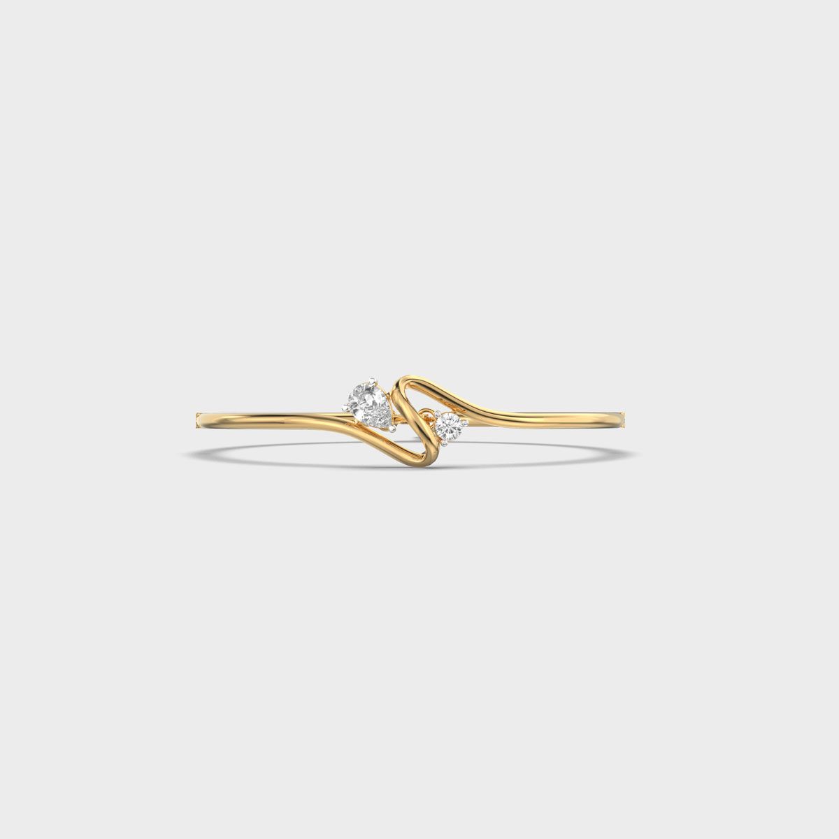 Twin Stone Swirl Diamond Bracelet