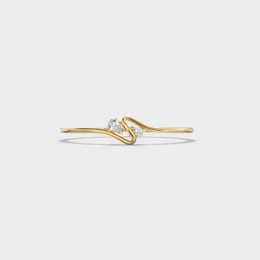 Twin Stone Swirl Diamond Bracelet