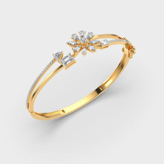 Floral Charm Diamond Bracelet