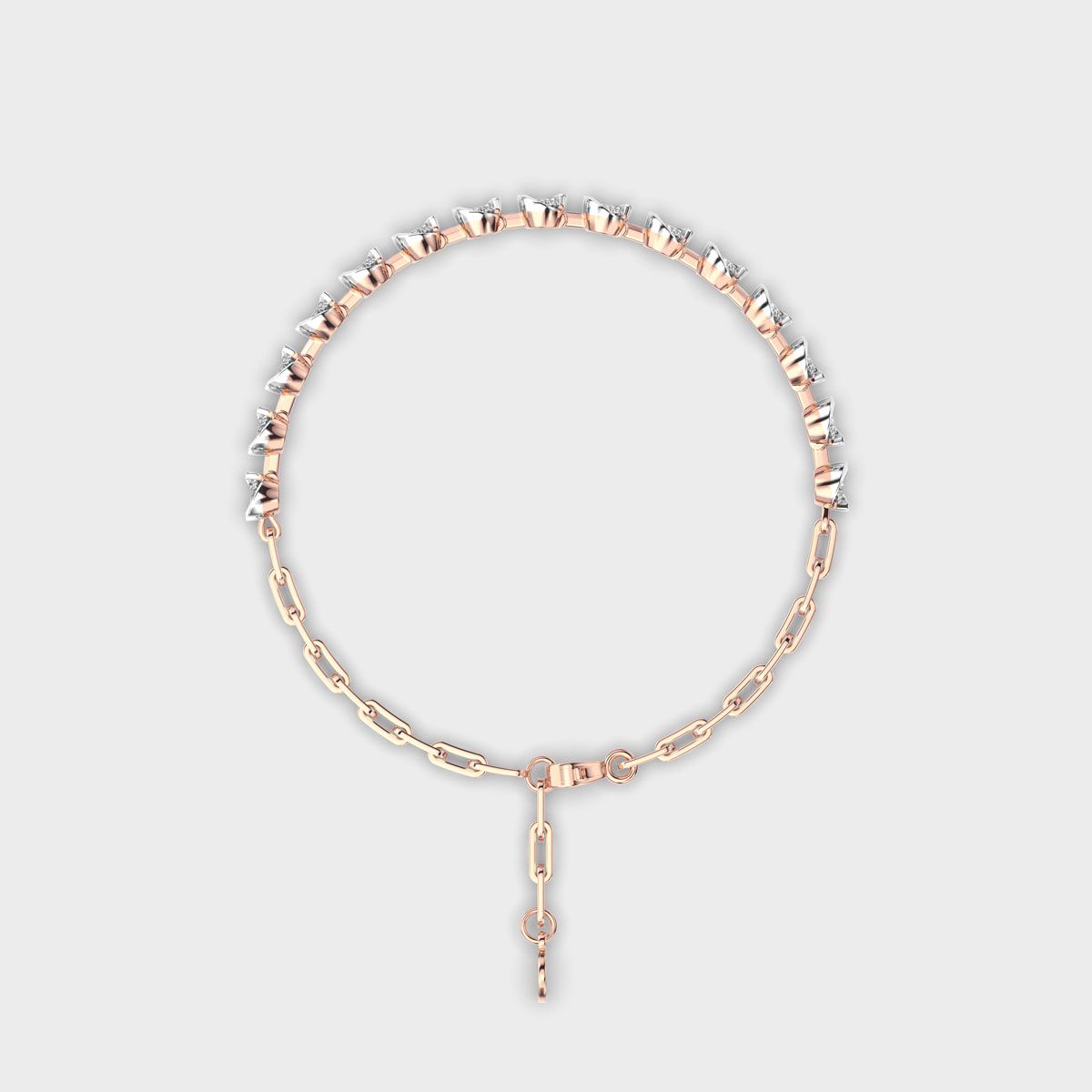 Crescent Cradle Sparkle Diamond Bracelet
