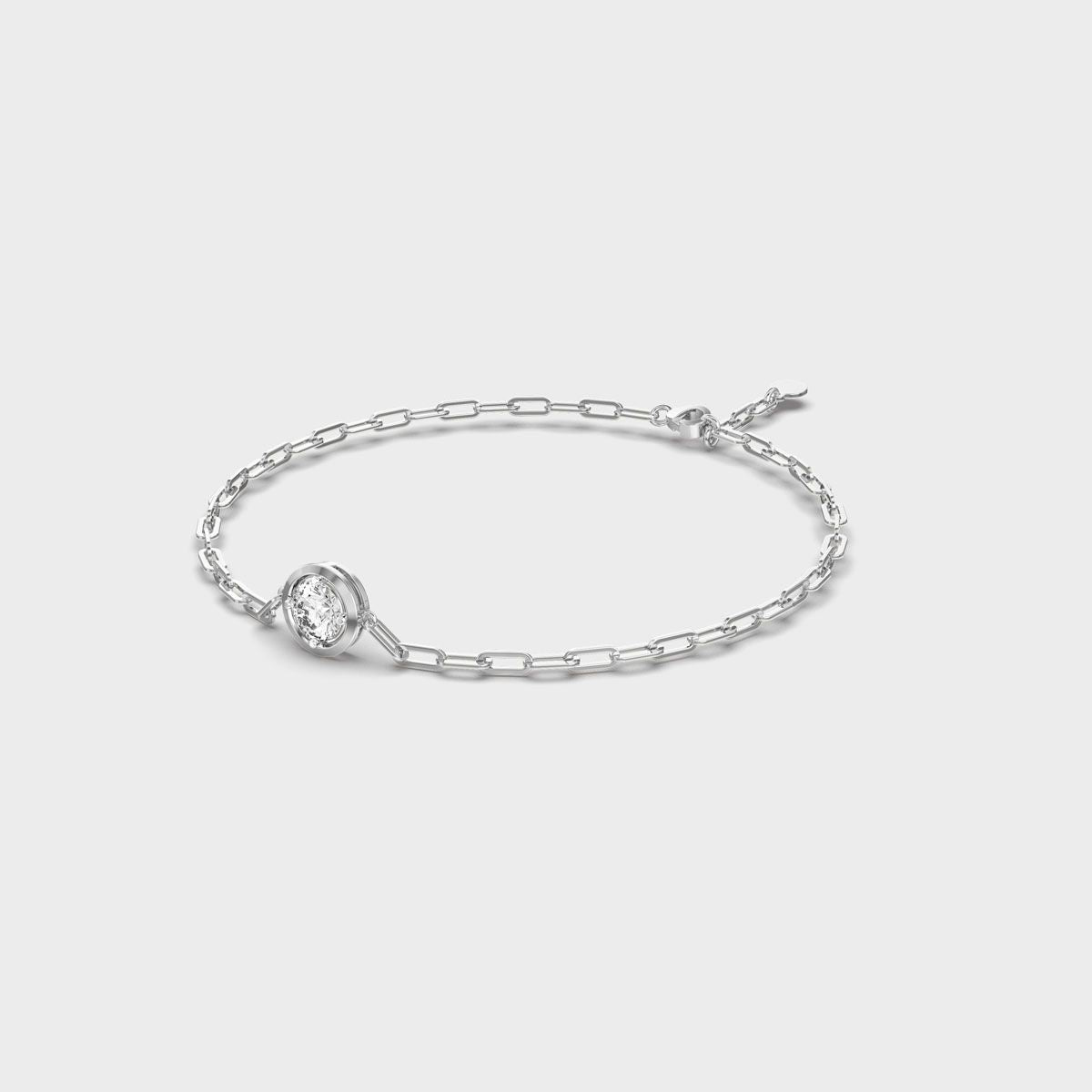 Solitaire Link Diamond Bracelet