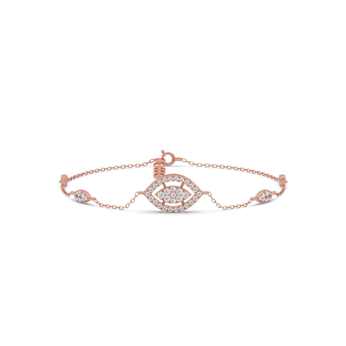 Marquise Eye Round diamond Bracelet