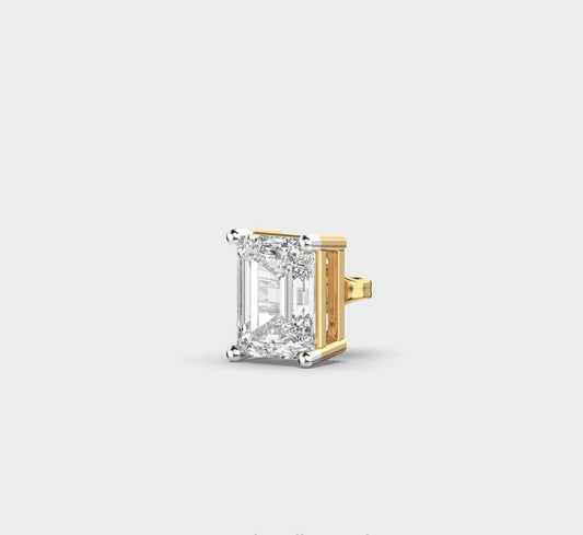 Regal Stud for Men in Emerald Cut