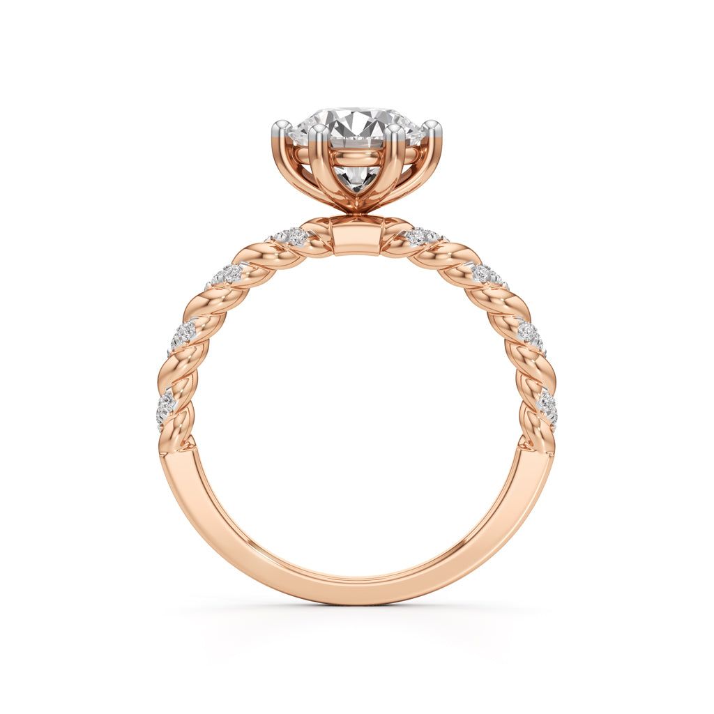 Twist of Eternity Solitaire Ring