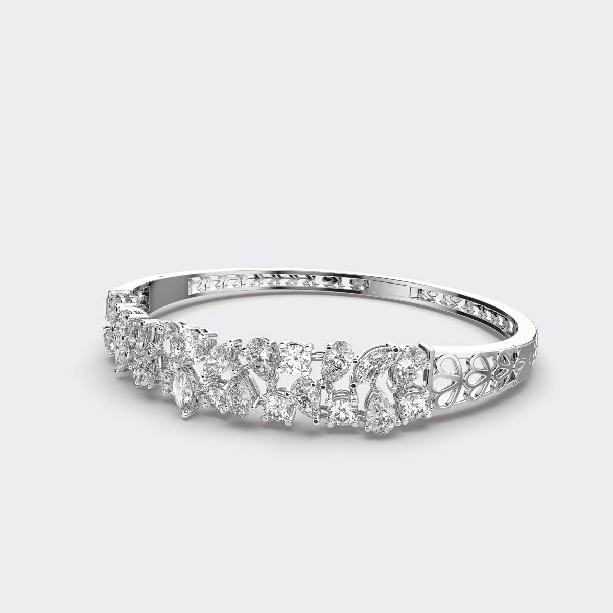 Fairytale Pear Cut Diamond Bangle Bracelet
