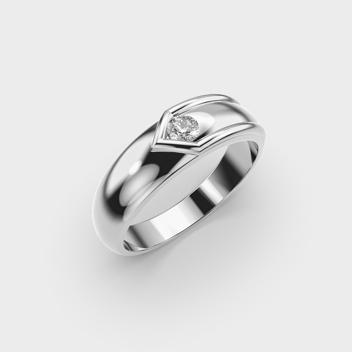 Modern Diamond Band Ring For Men - View 7