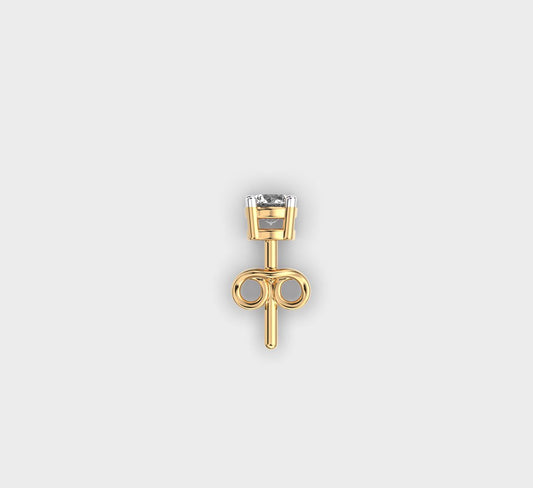 Classic Appeal Round Diamond Stud For Men