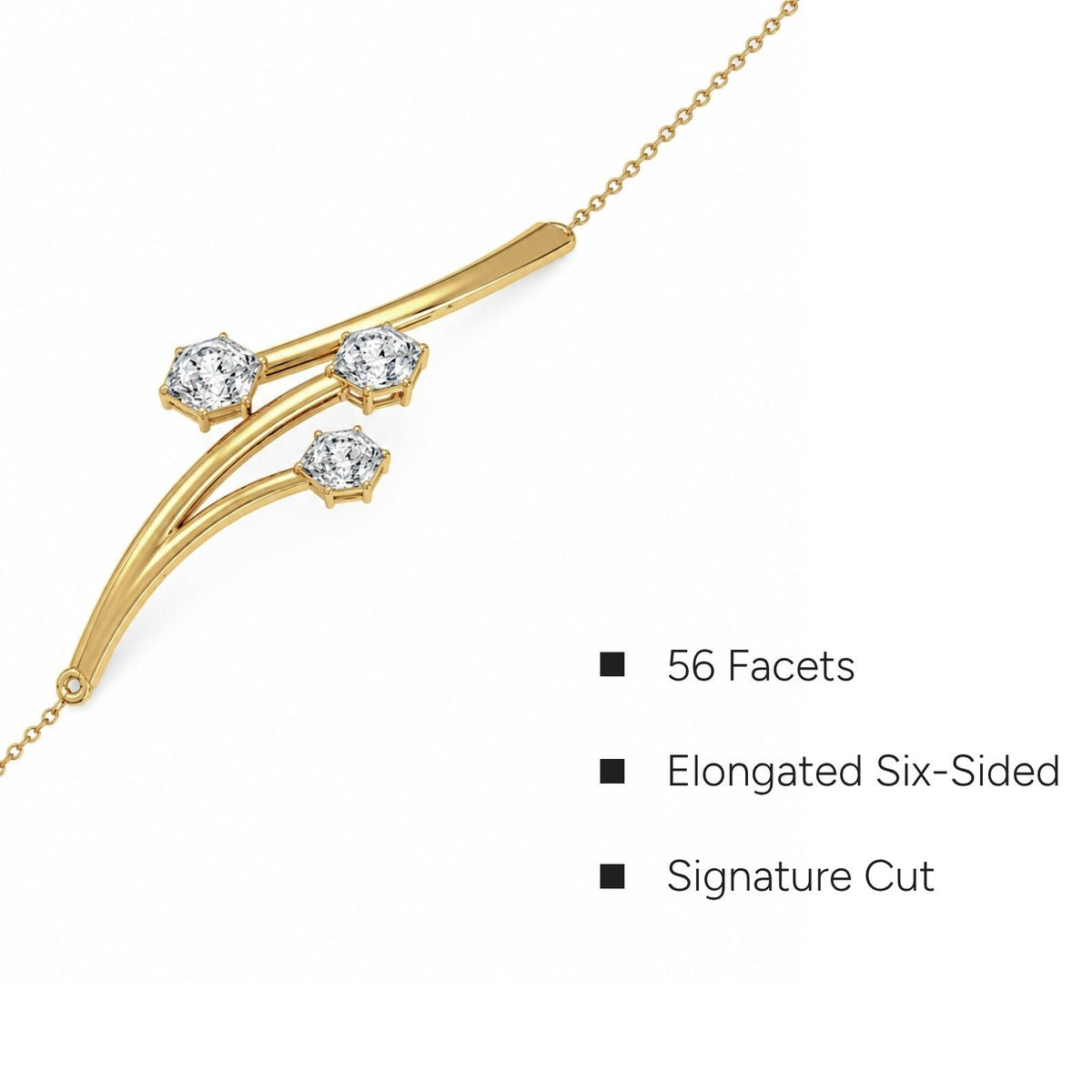 Hexa Twig Chain Bracelet