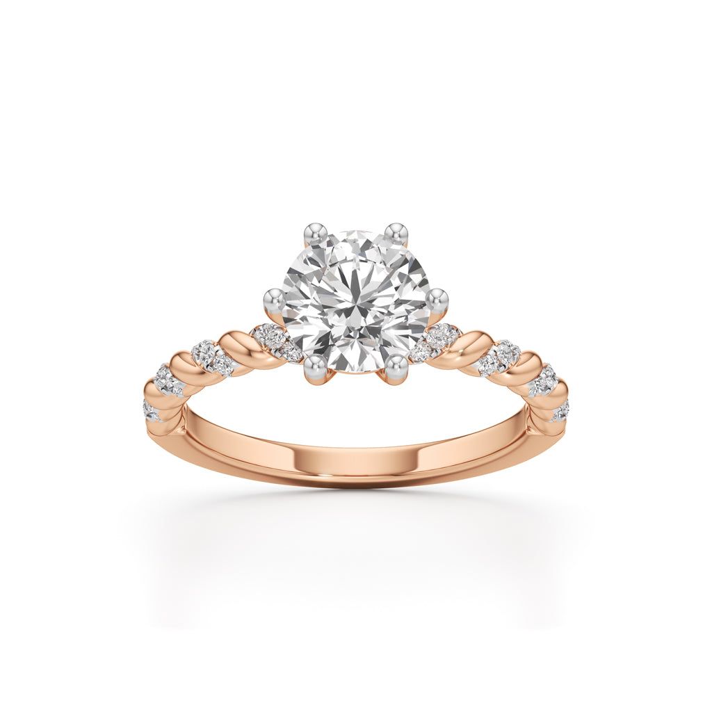 Twist of Eternity Solitaire Ring