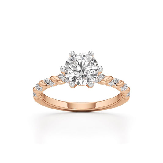Twist of Eternity Solitaire Ring
