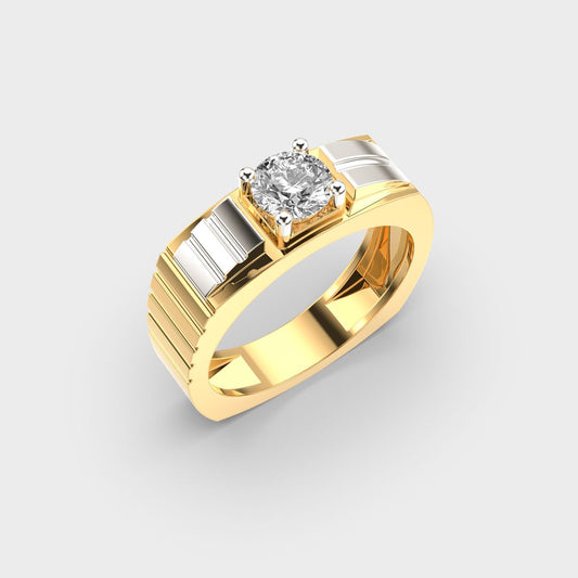Dual Tone Ironclad Diamond Band For Men - View 14