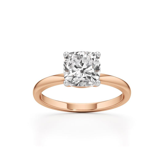 Eterna Cushion Solitaire Ring