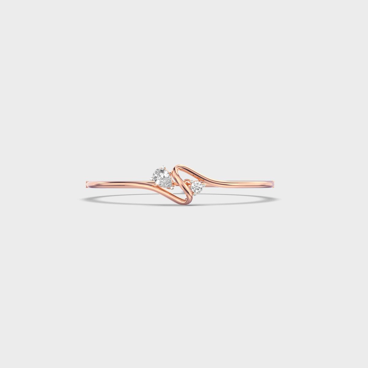 Twin Stone Swirl Diamond Bracelet