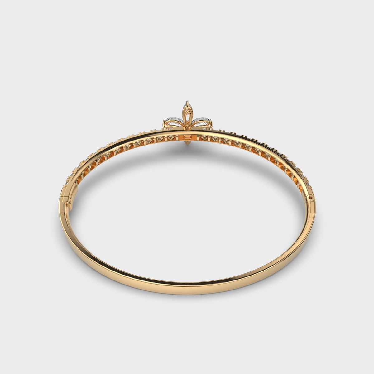 Alluring Floral Fixed Diamond Bracelet