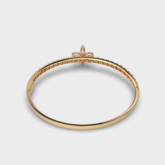 Alluring Floral Fixed Diamond Bracelet