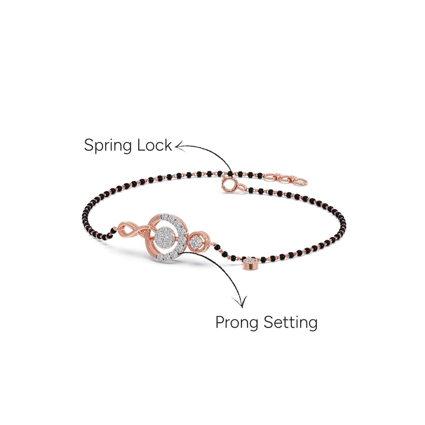 Ananta Cluster Diamond Mangalsutra Bracelet