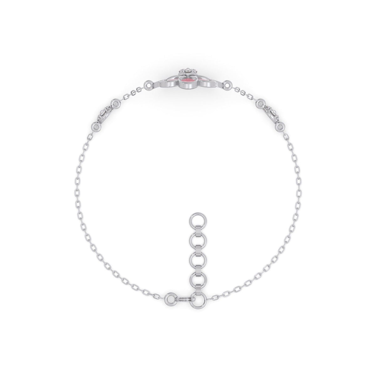 Pink Petal Bloom Diamond Kids Bracelet