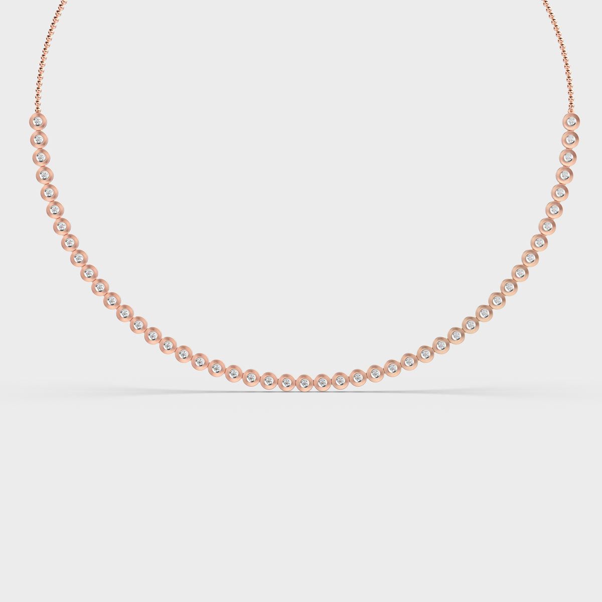 Dainty Interlocked Diamond Necklace