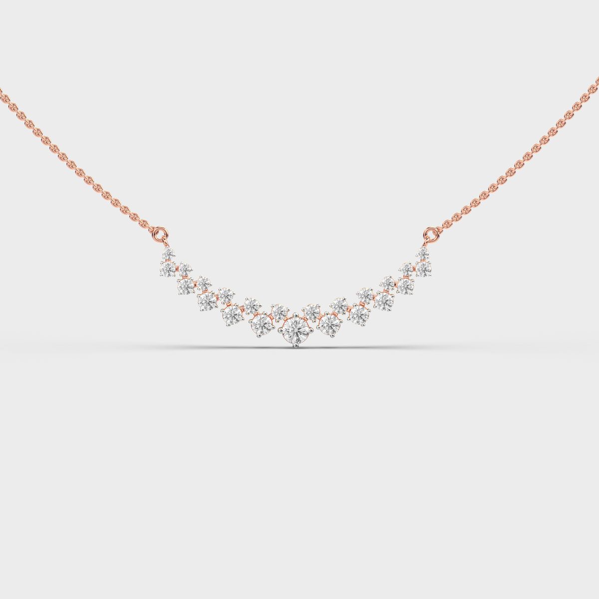 Scattered Curve Diamond Necklace