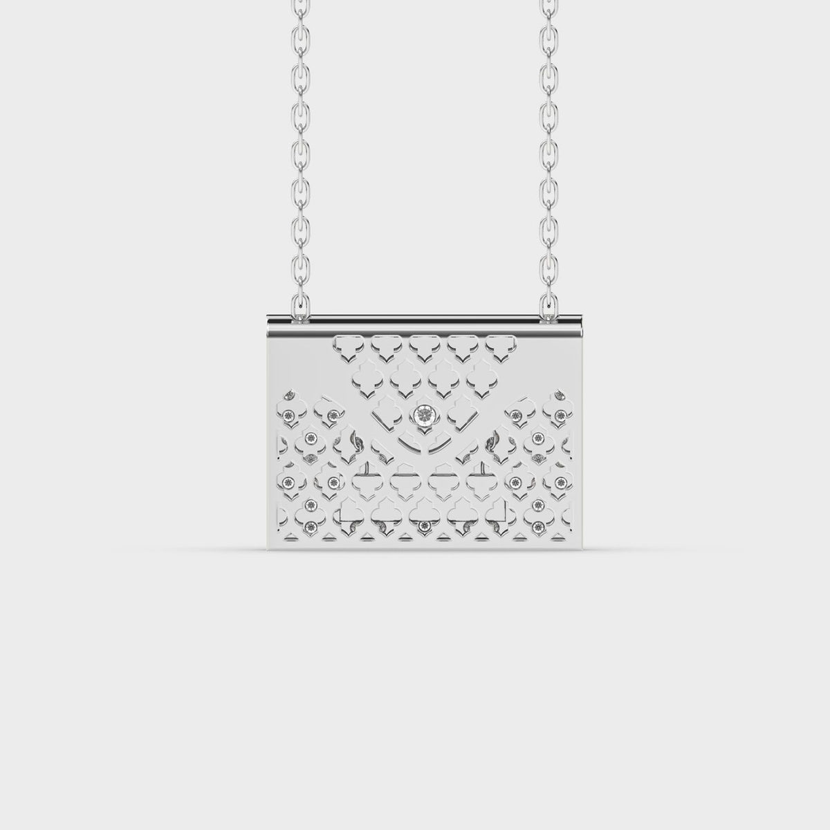 Special Message For You Engraveable Diamond Necklace