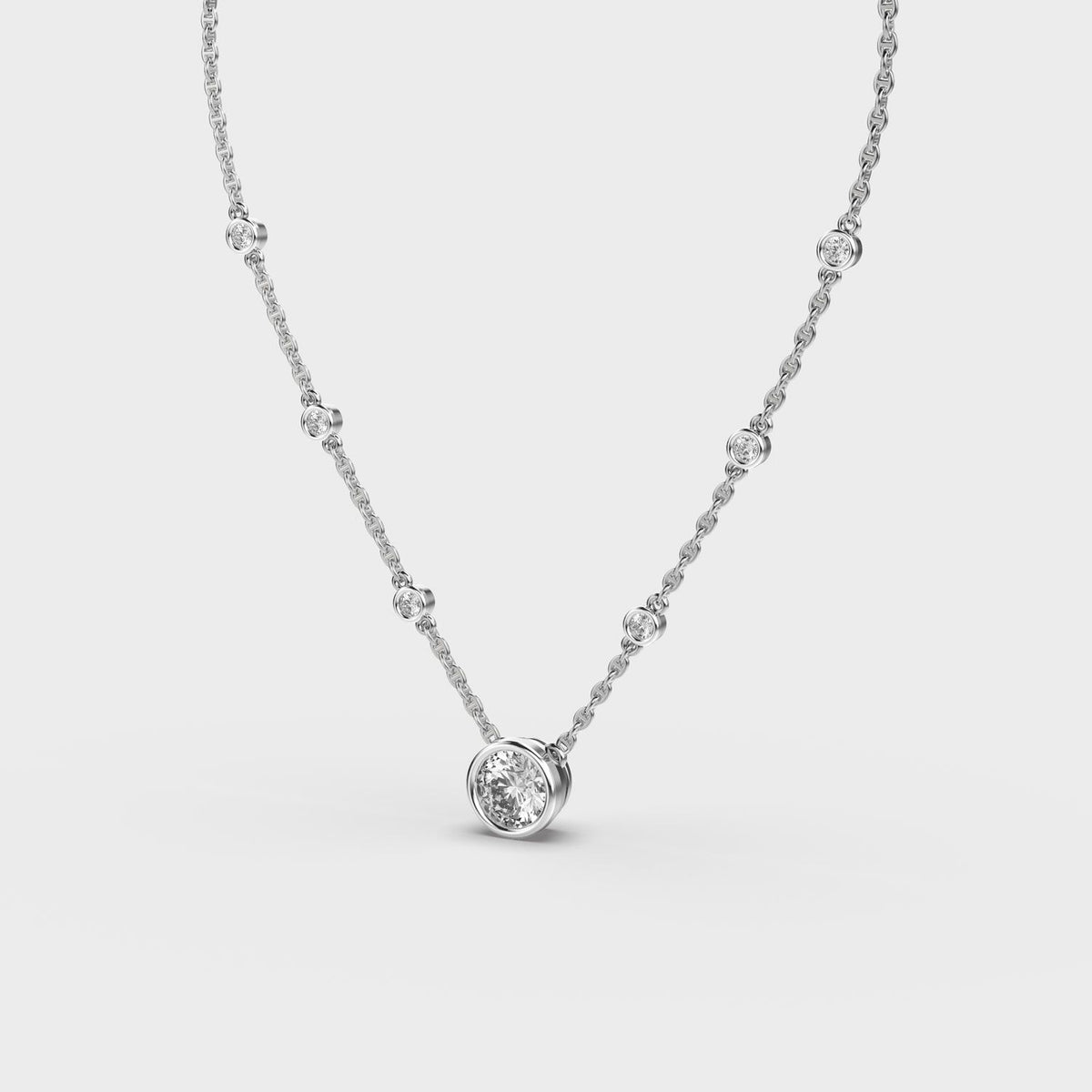 Blushing Sparkle Diamond Necklace